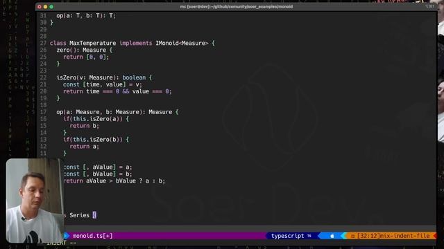Практический кейс использования моноида на TypeScript смотреть онлайн