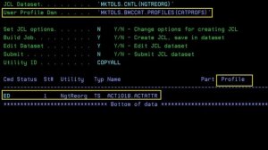 CATALOG MANAGER for DB2 - User utility profile