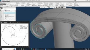 Завиток капители в Компас-3D