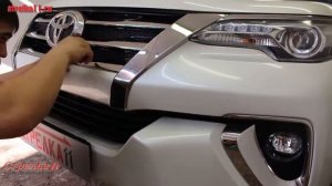Защита радиатора PREMIUM - TOYOTA FORTUNER II 2015-2018г.в. (Черный) - strelka11.ru