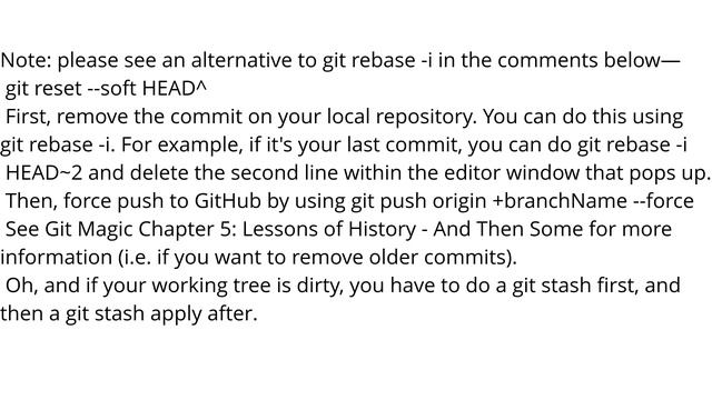 How can I remove a commit on GitHub? [duplicate] смотреть онлайн