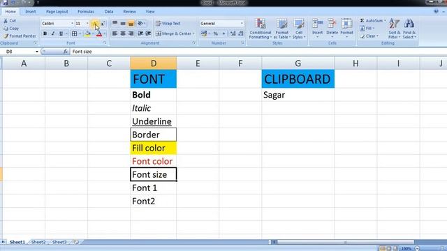 MS Excel - Font Formatting смотреть онлайн