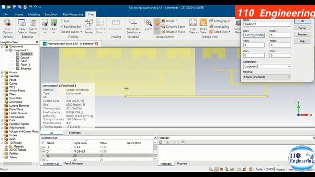 How to Design and Simulate 8 (Eight) Elements Patch Antenna Array Using CST Studio?