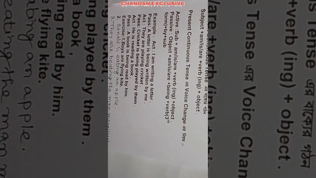 Voice Change of Present Continuous Tense@ (Chandan Exclusive)#grammar смотреть онлайн