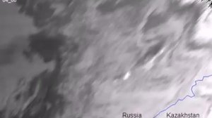 Метеорит над Челябинском со спутника из космоса