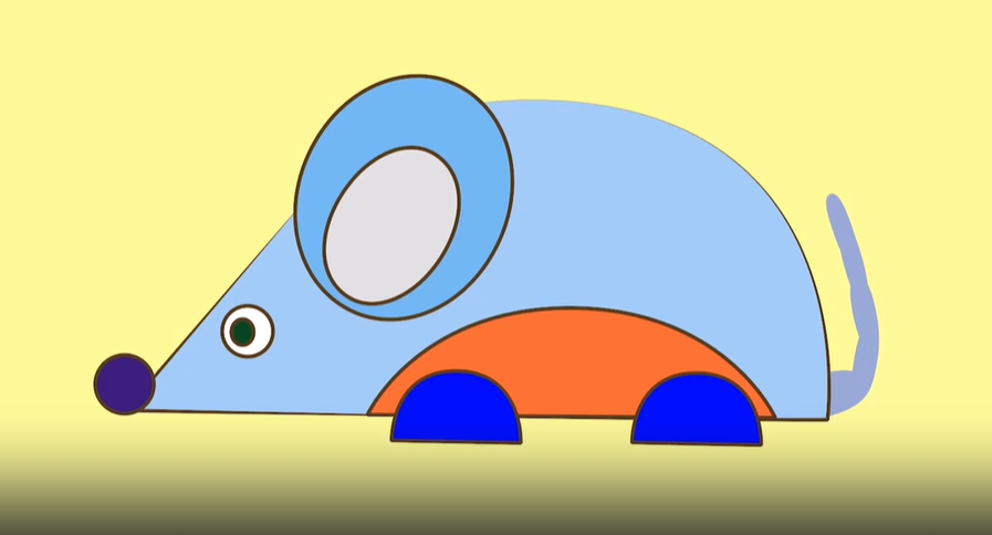 Мышонок из геометрических фигур смотреть онлайн