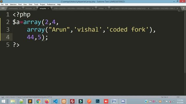 Multidimensional Array In Php  (Hindi)