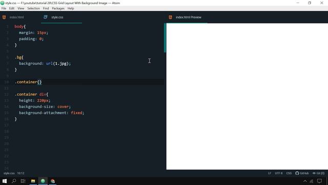 CSS Grid Layout With Background Image - Using CSS & HTML