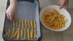 Картошка фри без грамма масла/полезный обед ( Low Carb Pommes ohne Öl )