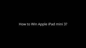 Apple iPad mini 3 Giveaway June 2015