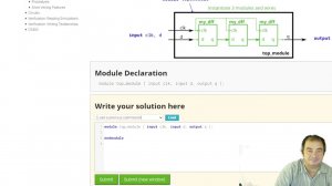 Verilog  курс с HDLBits! Иерархия в Verilog, узнал как подключать 3 модуля!  2023 12 18