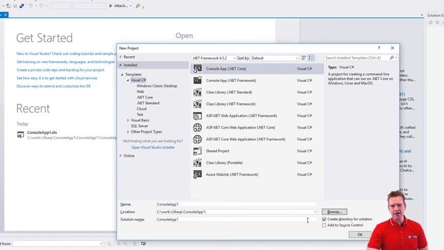 C# Basics with .NET Core | S1P5 | First Project on Windows смотреть онлайн