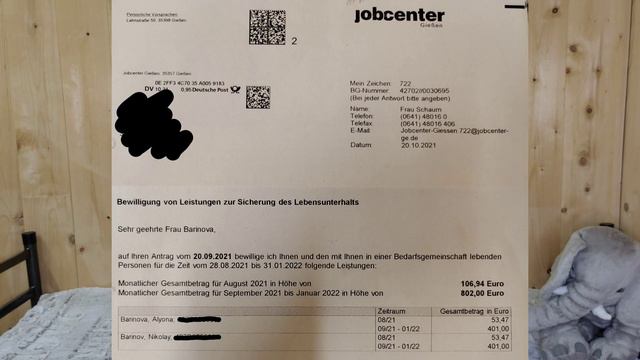 Получили первое пособие.Поздние переселенцы из Казахстана в Германию 2021