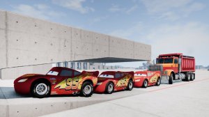 Lightning Mcqueen vs TRUCK in BeamNG drive