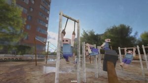 Мод Teardown Карта Типичный двор ( Boys from the district )Турники и Мега автобус в дом Закулисье