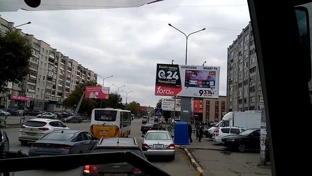 Семей, Семипалатинск на маршрутке.От цемпосёлка до жд  вокзала.