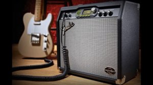 Звук электрогитара фонит слышно в колонках.The sound of an electric guitar is heard in the speakers