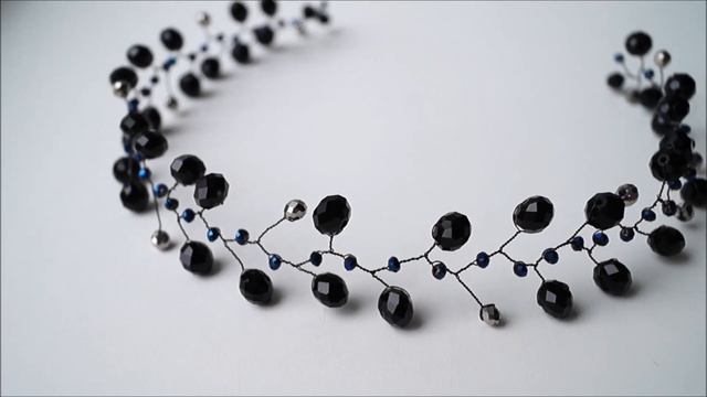 Украшение для волос с бусинами на проволоке (веночек) смотреть онлайн