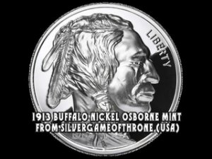 Серебряный раунд США 1913 Buffalo Nickel Osborne Mint