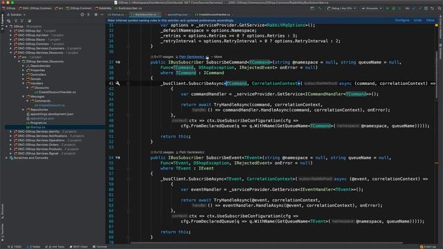 Distributed .NET Core (DShop) - Episode 3 [Subscribing RabbitMQ messages, API gateway] смотреть онлайн