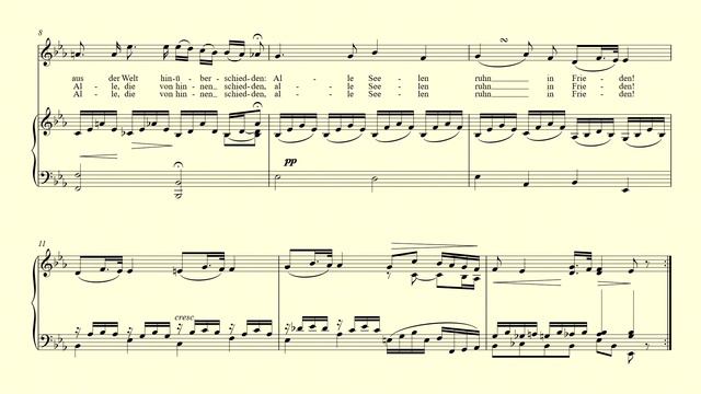 Litanei - Schubert – vocal line and accompaniment in Eb major смотреть онлайн