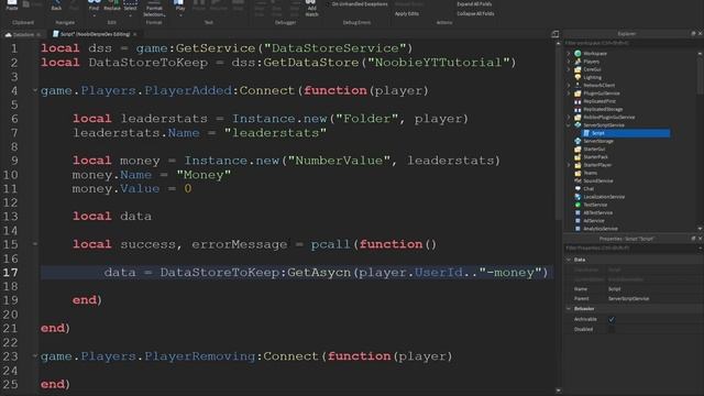 ROBLOX STUDIO | How to make a DataStore [Save Money!] смотреть онлайн