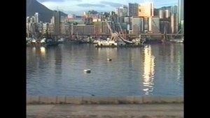 Landing Hong Kong Kai Tak Airport - 1995