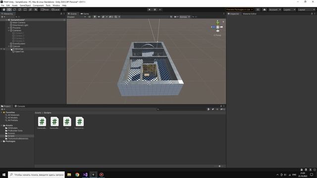 Как сделать ФНАФ пародию на движке Unity. Часть 3 - Система камер видеонаблюдения. смотреть онлайн