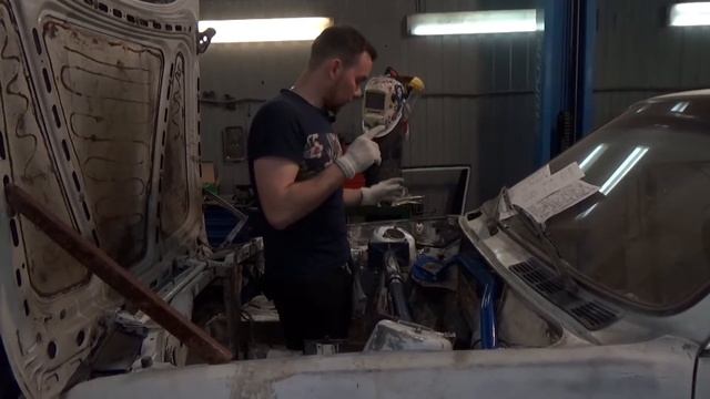 Кузовной ремонт: ремонт передней левой чашки. смотреть онлайн