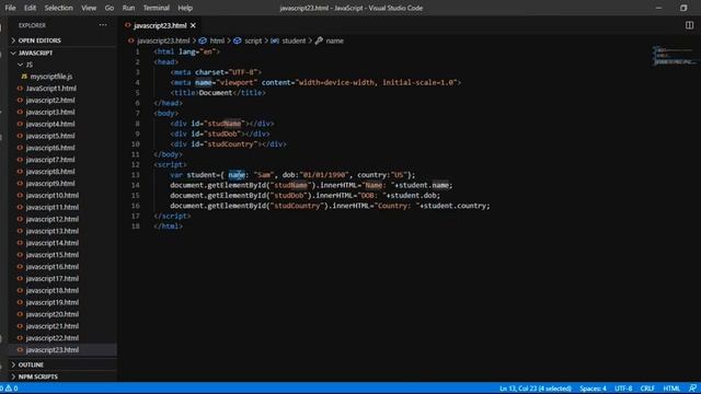 JavaScript Object | How to create object using { } | Object properties and methods in JavaScript