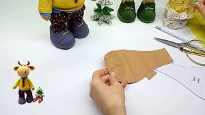 Урок 3 . ,Бычок Гаврюша , Шьем тело и руки ."
