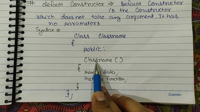 Types of Constructors in C++ | Default constructor program | C++ Programming tutorials in Hindi - 6