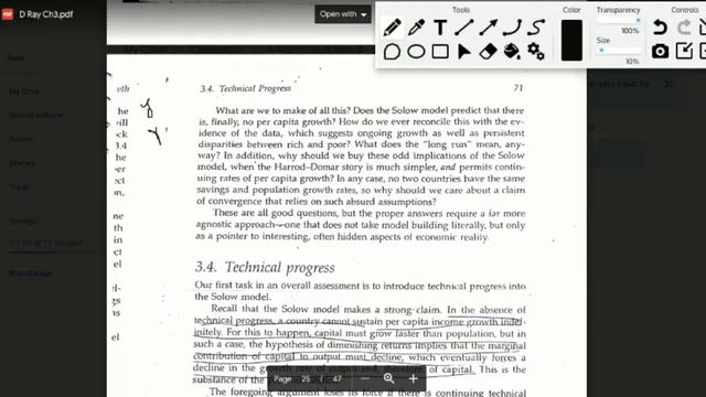 Technical Progress in Solow Model | Debraj Ray Ch 3| B.A. (H) Economics | Development Economics| L1
