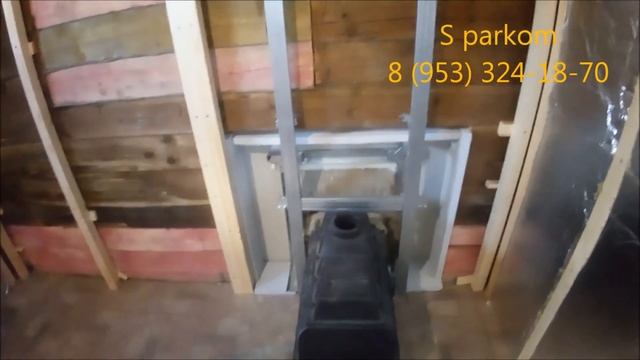 Как установить печь в парилке!!!Декор печной зоны!!!Как сделать ППУ в парилке!!! смотреть онлайн