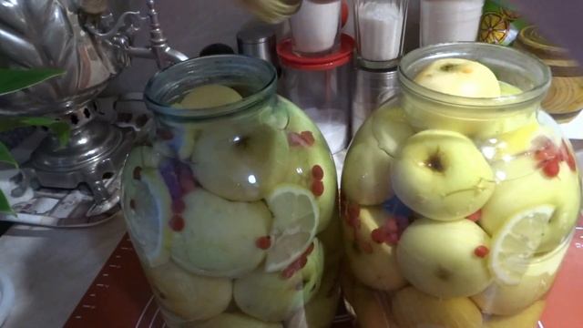 Яблочный Компот и Вкусные Яблоки на Зиму. Компот из Яблок с Лимоном. Простой Рецепт //Apple compote