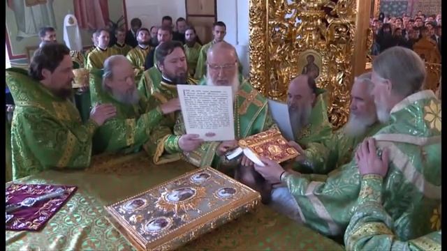 Хиротония архимандрита Нектария (Селезнева) во епископа Ливенского и Малоархангельского смотреть онлайн