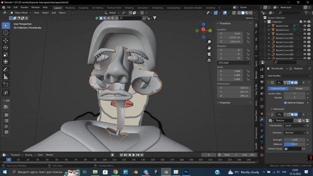 Таймлапс о том как я всратую аватарку делал в Blender а потом сделал ее еще всратее.