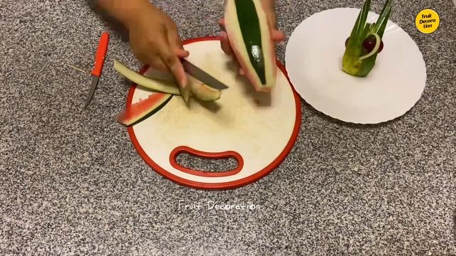 Watermelon Fruit Decorations style/Fruit Art/Fruit Cuttings/ Fruit Carving/ Fruit Cake/Weeding Deco