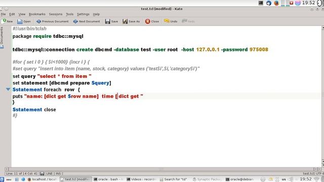 A quick tutorial on tcl/tk tdbc mysql (English Version) смотреть онлайн