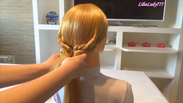 Широкая коса.Легкая прическа на каждый день. смотреть онлайн