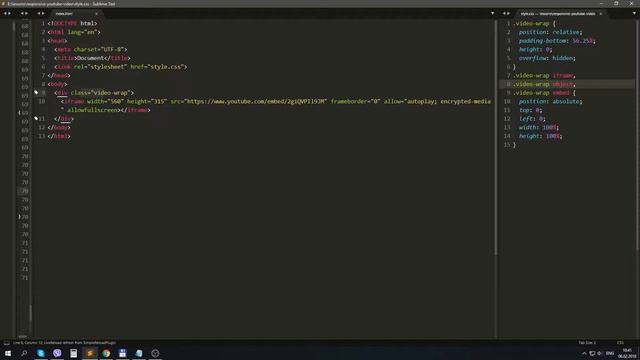 Как сделать адаптивным видео с ютуба смотреть онлайн