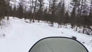 1995 Arctic Cat Puma 340 2up Snowmobile riding Chippewa Flowage