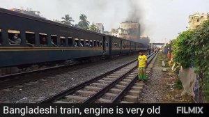 Bangladeshi train, engine is very old. It can be said that the train is powered by coal♪♪♪