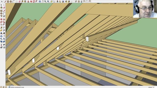 Проектирую крышу в SketchUp и разговоры