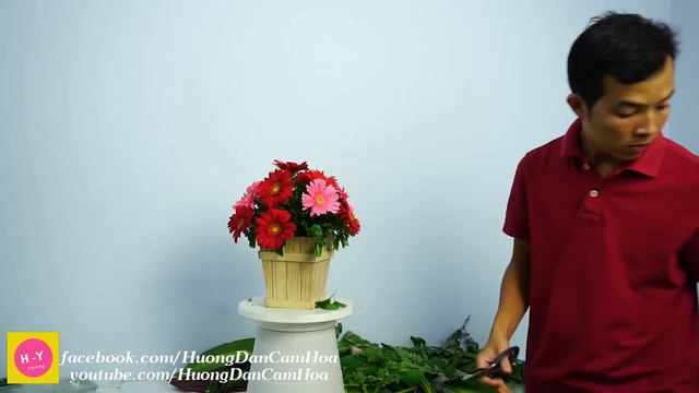 How to do GERBERA flower congratulation CIRCLE shape?Flower Arragement смотреть онлайн