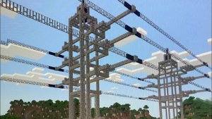 Minecraft строительство линии электропередачи