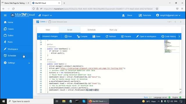 Selenium Webdriver - Selenium Mouse Hover and Click | Selenium Mouse Actions | Selenium Mouse Click