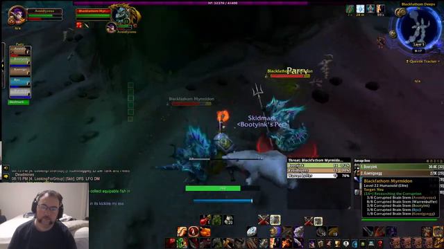 WoW Classic Era Hardcore Official Warrior lvl 28 BFD run смотреть онлайн
