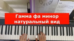 Гамма Ля-бемоль мажор. Гамма фа минор. На фортепиано. С бесплатными нотами