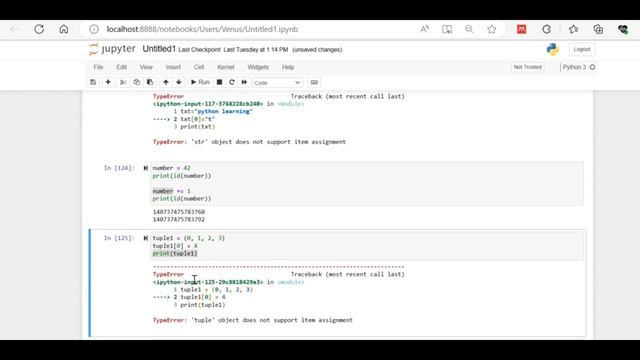 Immutable vs Mutable Objects in Python | Examples of Immutable vs Mutable in Jupyter notebook